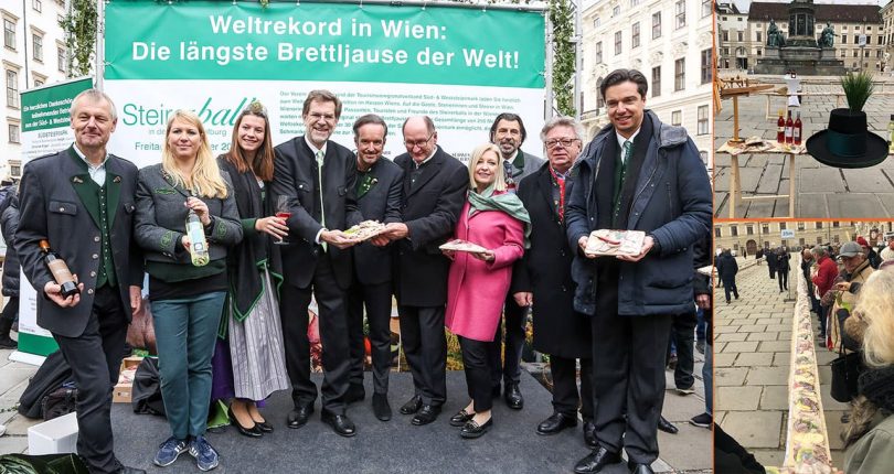 Längste Brettljause der Welt in Wien
